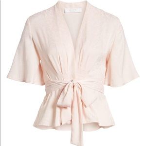 ASTR Light Pink Cropped Blouse XS